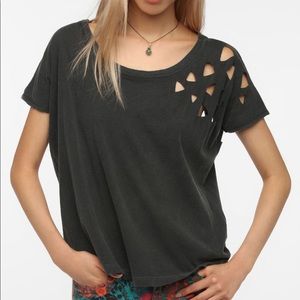 Urban Outfitters Lasercut Shoulder Tee